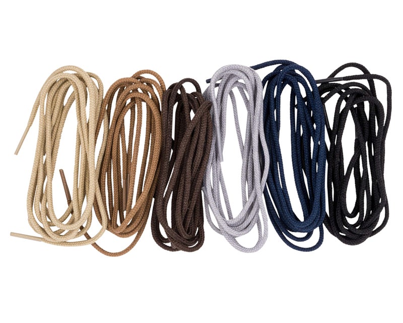 Benchmark Basics 30" Navy Blue Dress Shoe Laces - Round Waxed Shoestrings for Shoes & Boots - 1/10" (2.5mm) Diameter - 1 Pair - Image 5